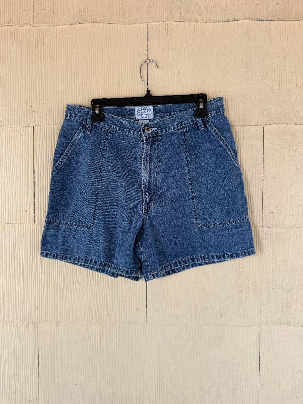 Vintage Carolina Blues Medium-wash High Rise Denim Utility Shorts
